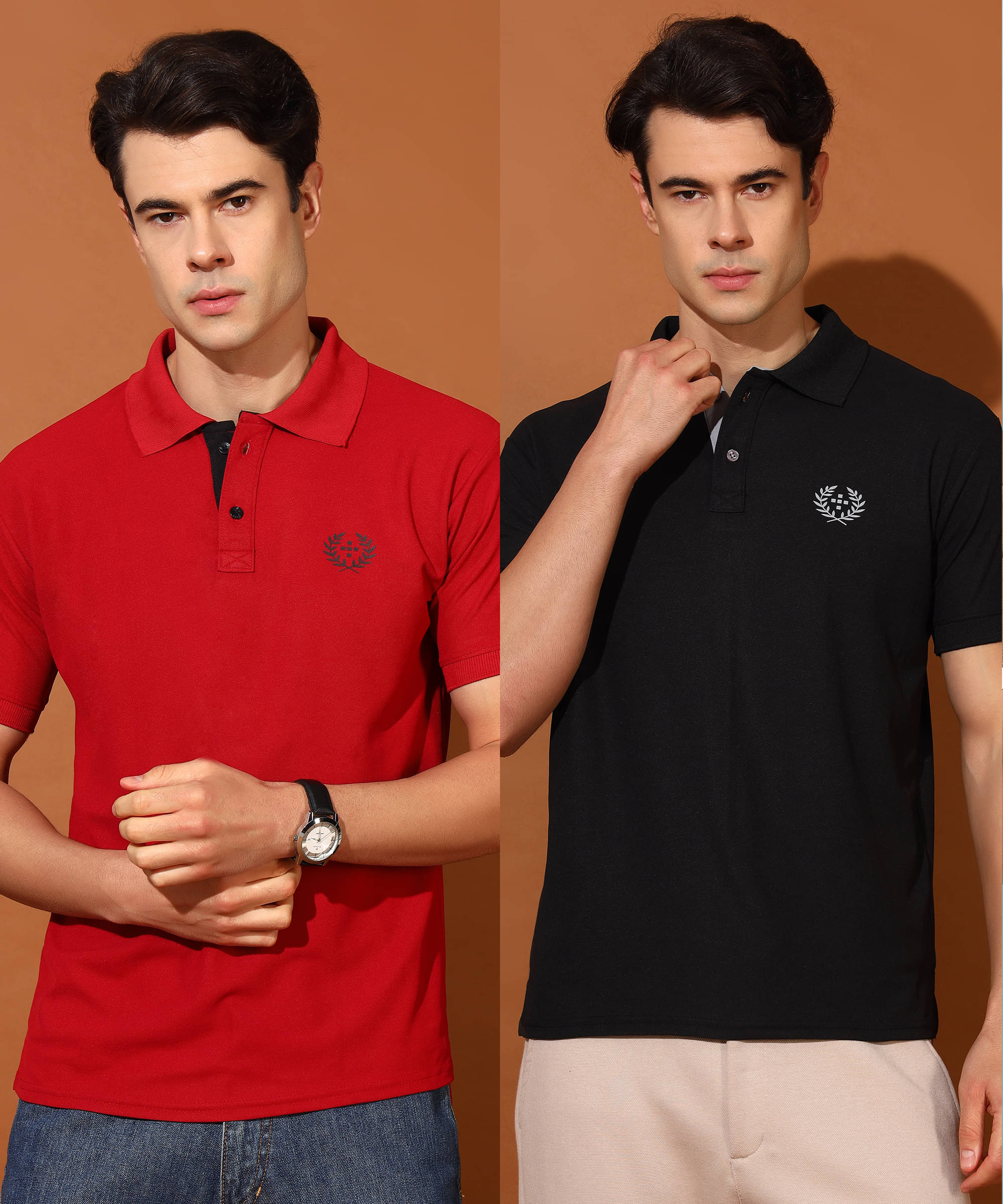 Quin Fletcher Men Polyester Regular Fit Solid Polo T Shirt ( Multicolor ) Quin Fletcher Men Polyester Regular Fit Solid Polo T Shirt ( Multicolor )