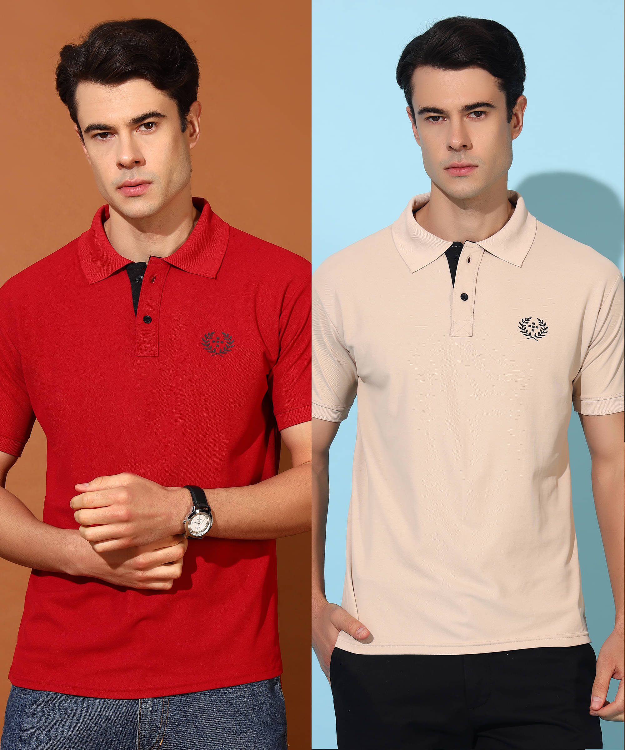 Quin Fletcher Men Polyester Regular Fit Solid Polo T Shirt ( Multicolor ) Quin Fletcher Men Polyester Regular Fit Solid Polo T Shirt ( Multicolor )