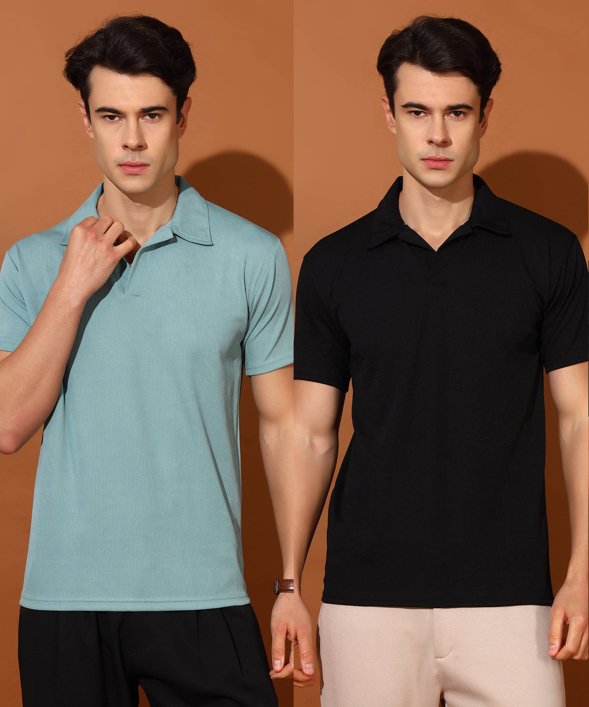 Quin Fletcher Men Polyester Regular Fit Solid Polo T Shirt ( Multicolor ) Quin Fletcher Men Polyester Regular Fit Solid Polo T Shirt ( Multicolor )