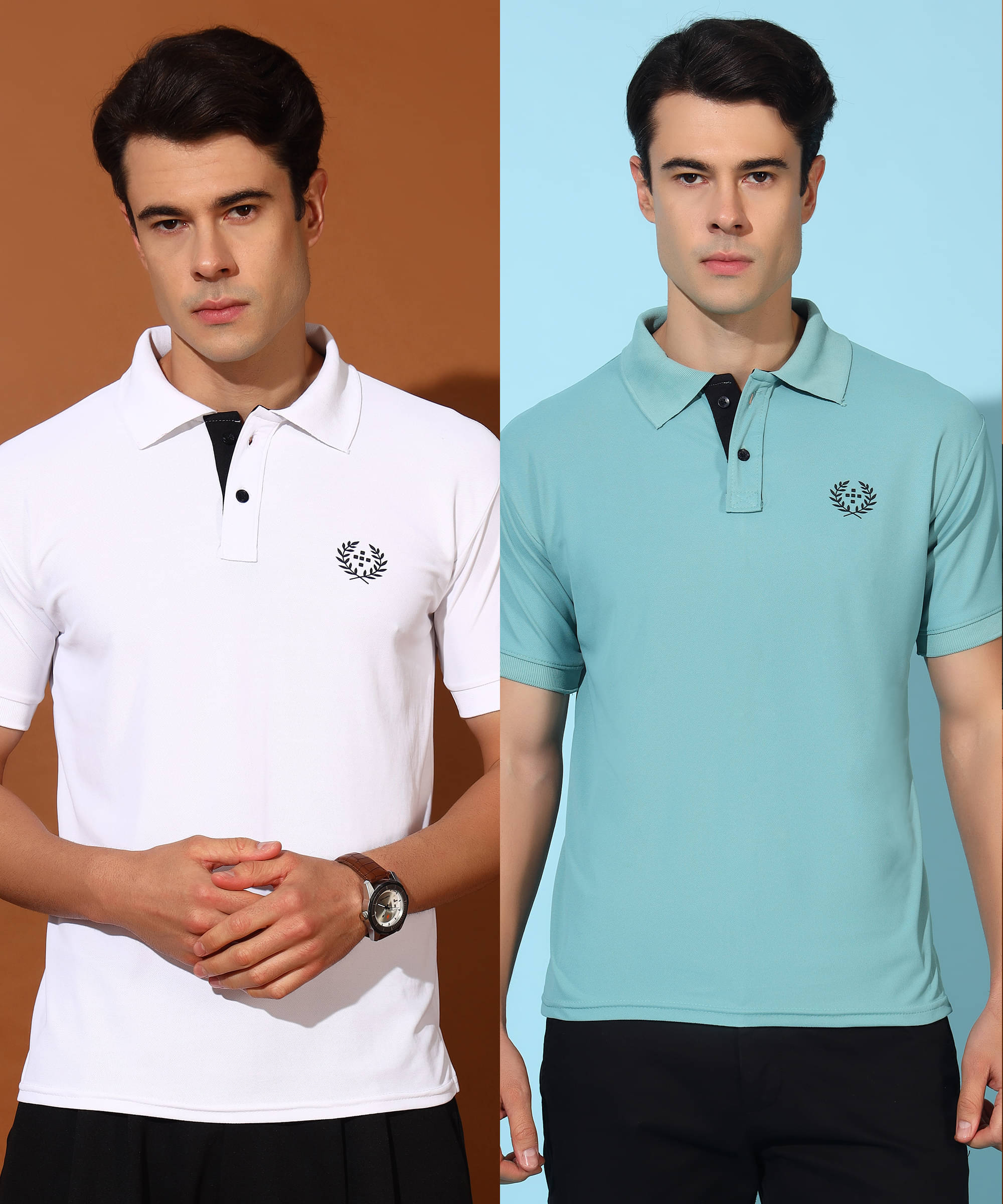 Quin Fletcher Men Polyester Regular Fit Solid Polo T Shirt ( Multicolor ) Quin Fletcher Men Polyester Regular Fit Solid Polo T Shirt ( Multicolor )