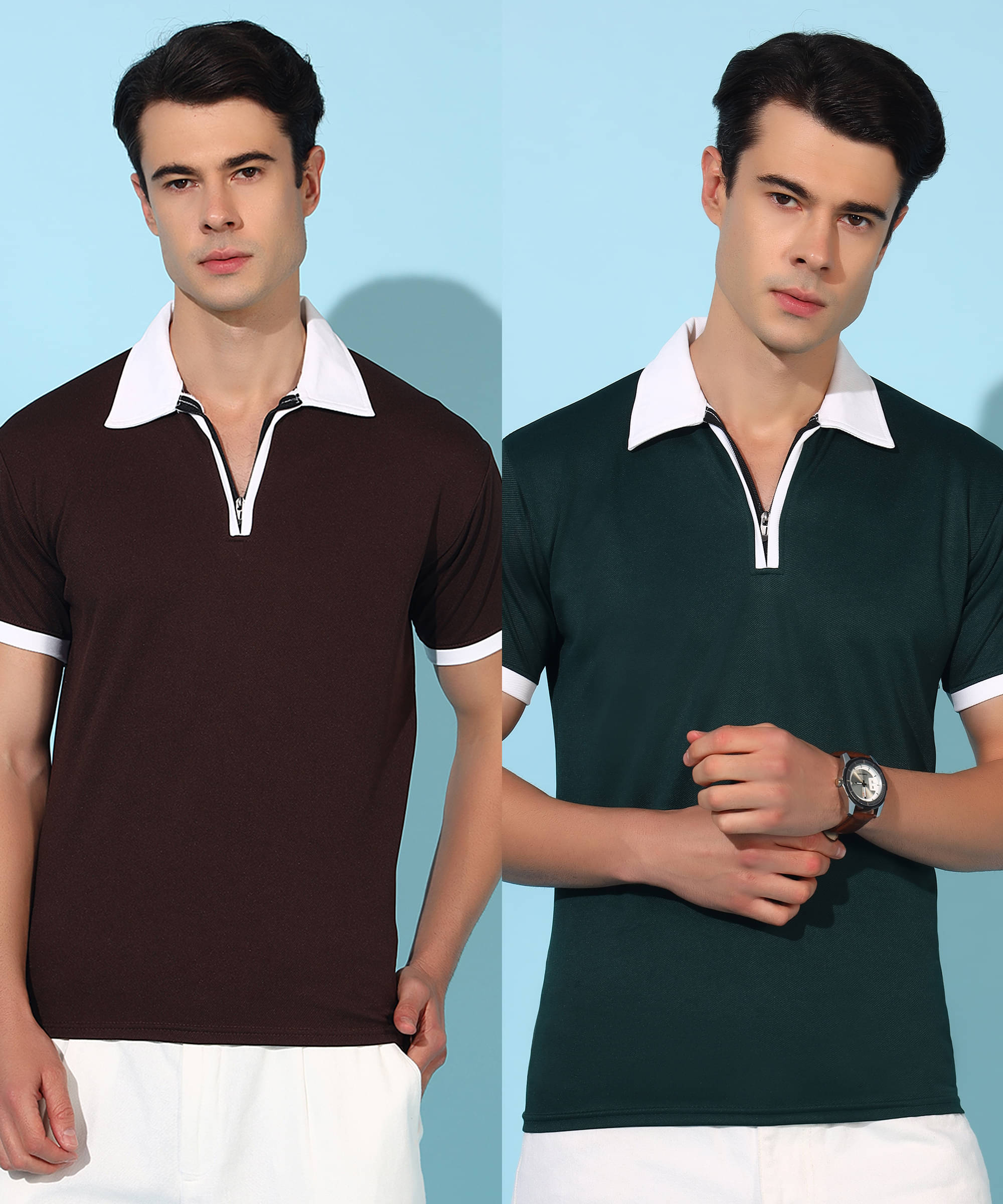     			Quin Fletcher Men Polyester Regular Fit Solid Polo T Shirt ( Multicolor )