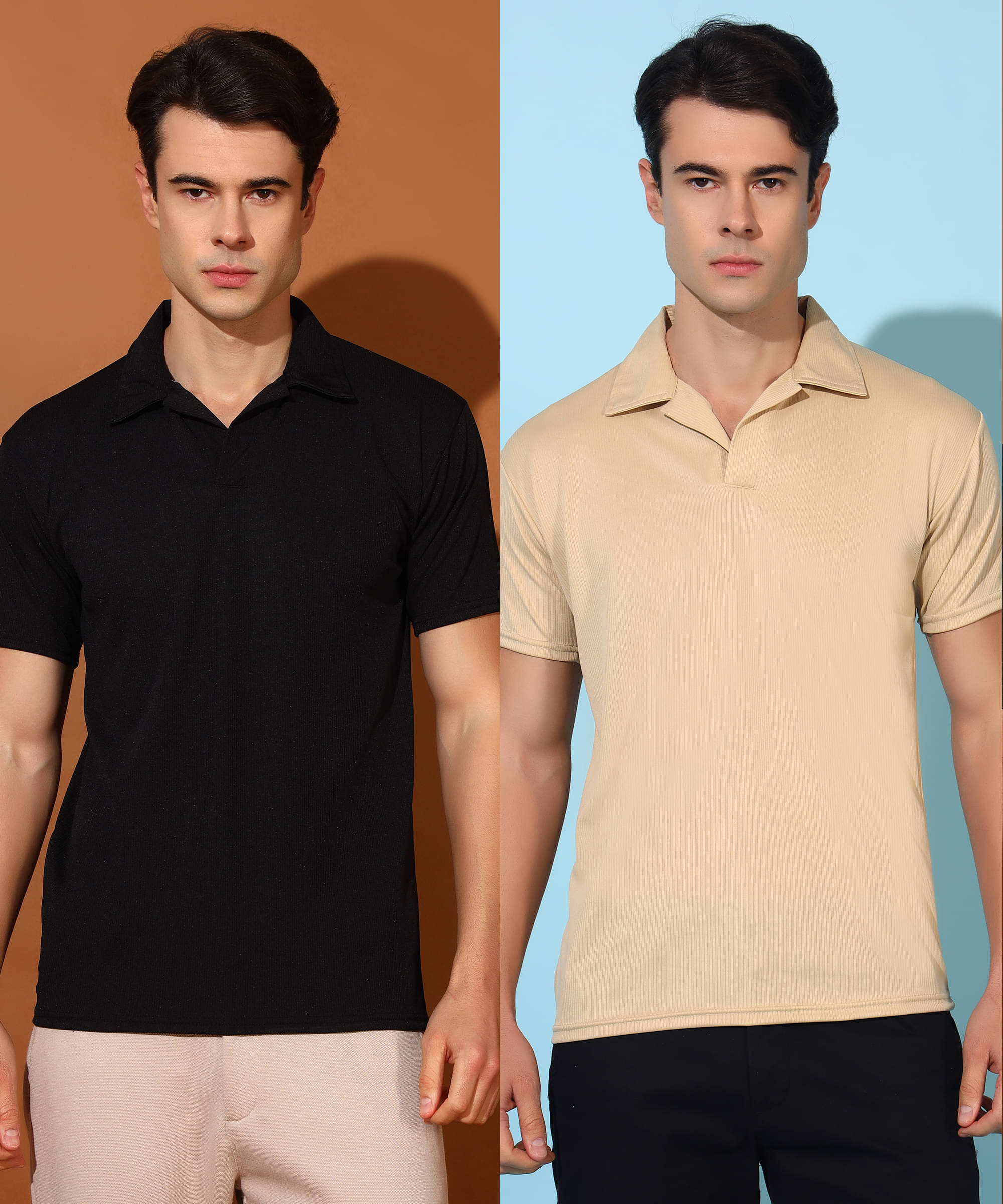 Quin Fletcher Men Polyester Regular Fit Solid Polo T Shirt ( Multicolor ) Quin Fletcher Men Polyester Regular Fit Solid Polo T Shirt ( Multicolor )