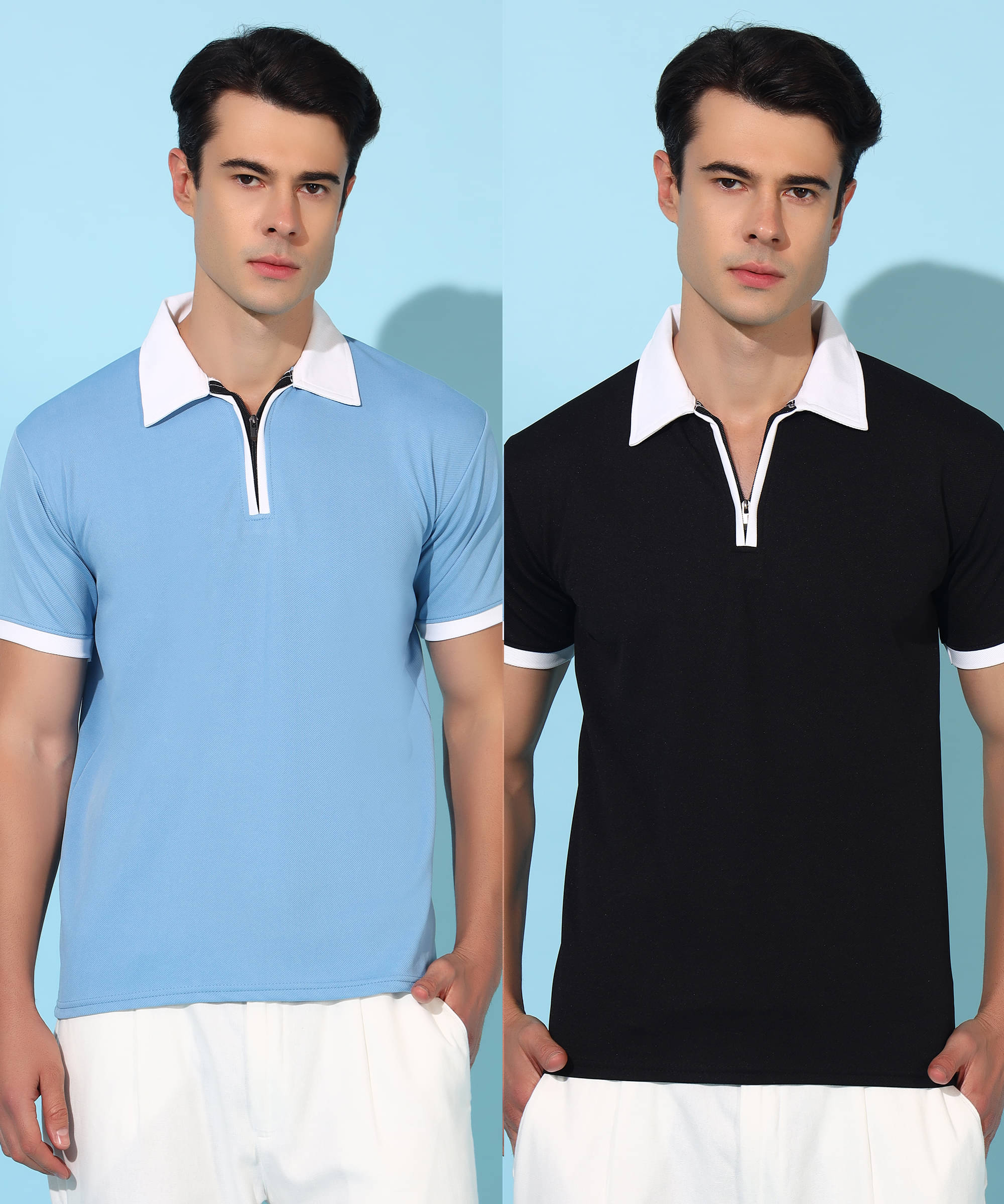     			Quin Fletcher Men Polyester Regular Fit Solid Polo T Shirt ( Multicolor )