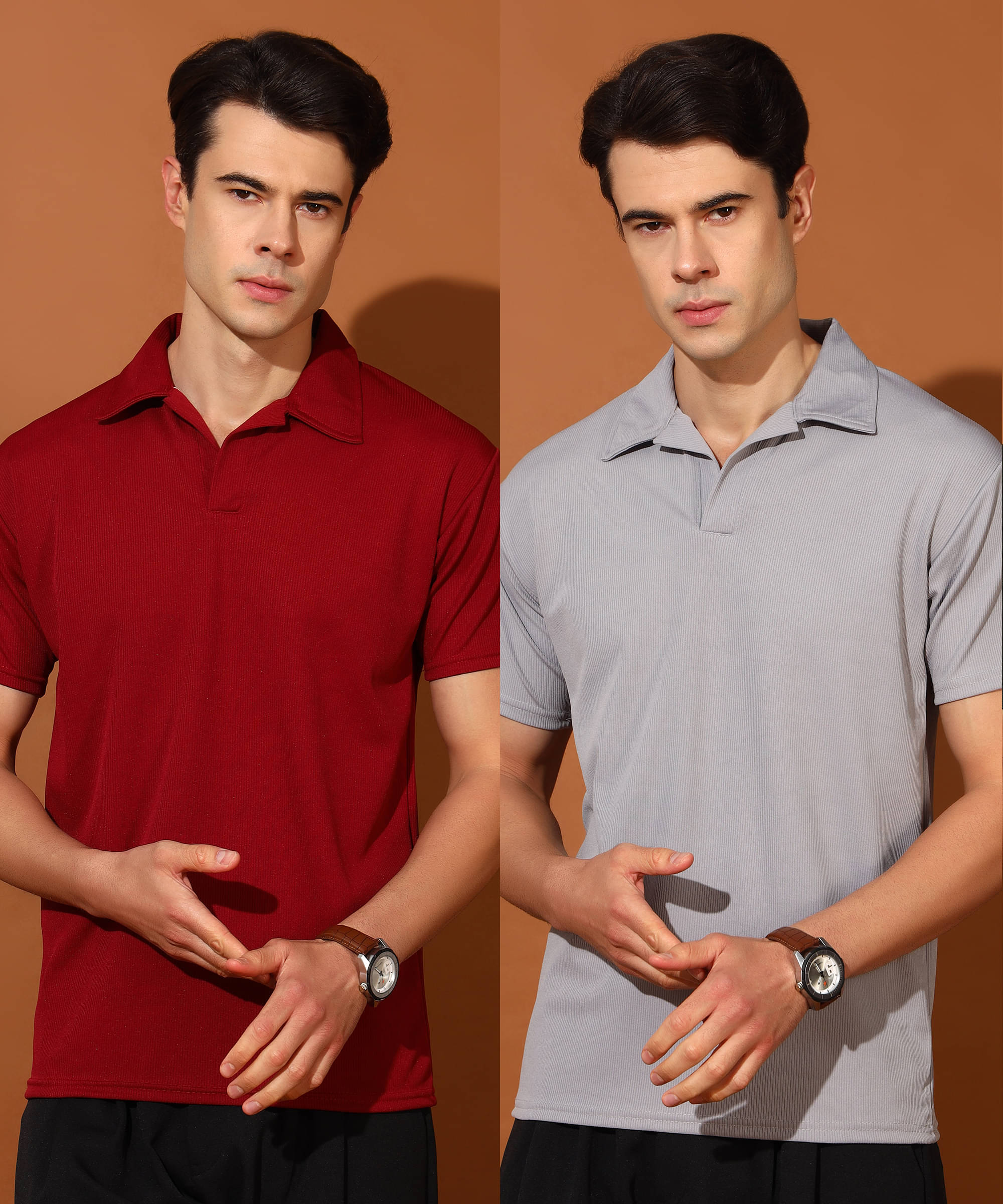 Quin Fletcher Men Polyester Regular Fit Solid Polo T Shirt ( Multicolor ) Quin Fletcher Men Polyester Regular Fit Solid Polo T Shirt ( Multicolor )