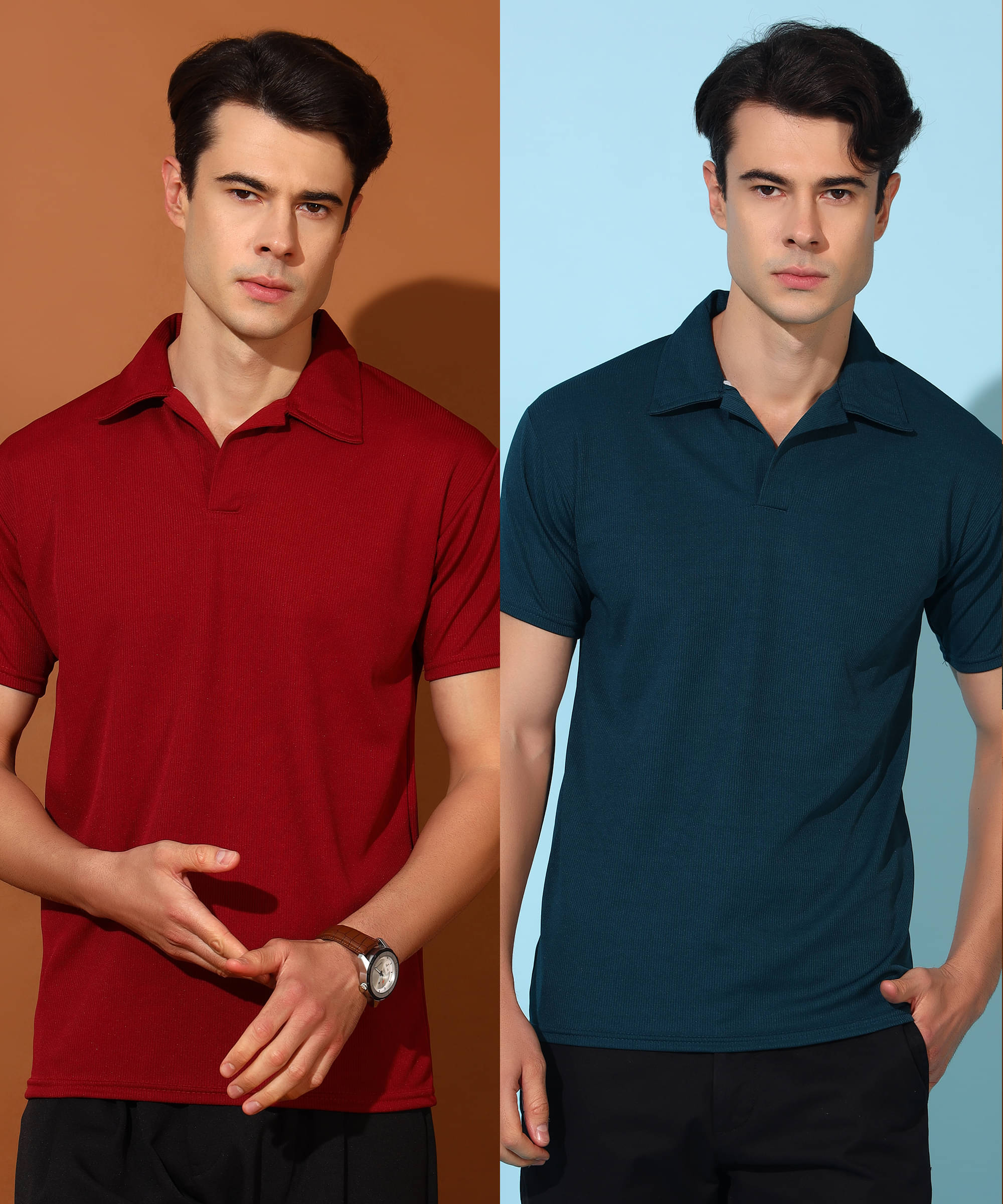 Quin Fletcher Men Polyester Regular Fit Solid Polo T Shirt ( Multicolor ) Quin Fletcher Men Polyester Regular Fit Solid Polo T Shirt ( Multicolor )