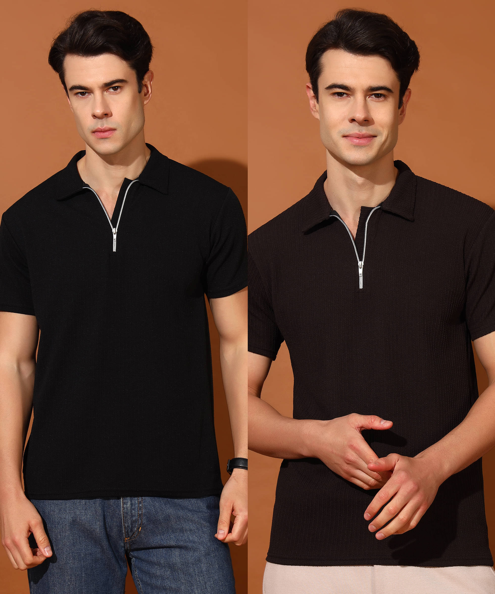     			Quin Fletcher Men Polyester Regular Fit Solid Polo T Shirt ( Multicolor )