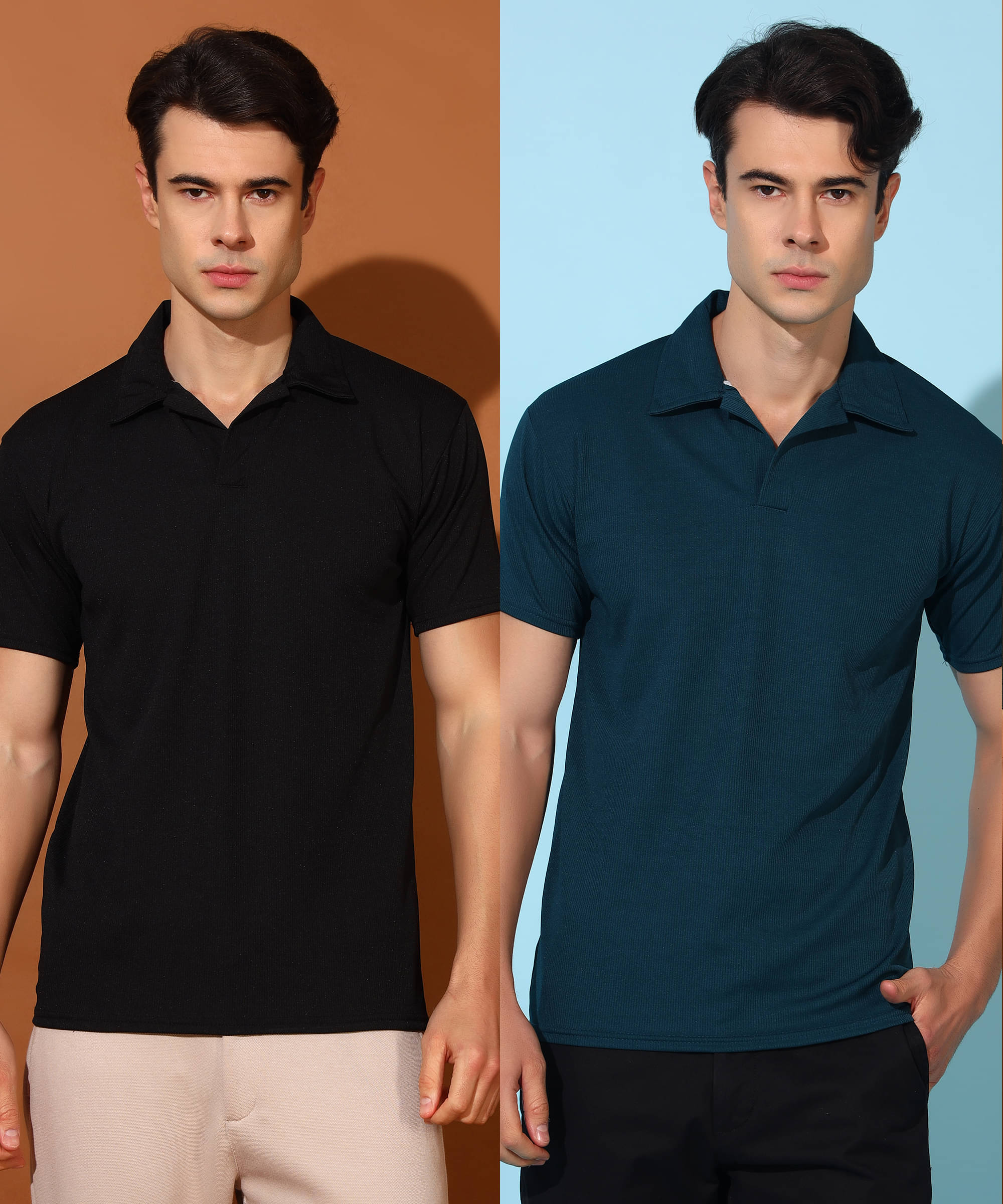 Quin Fletcher Men Polyester Regular Fit Solid Polo T Shirt ( Multicolor ) Quin Fletcher Men Polyester Regular Fit Solid Polo T Shirt ( Multicolor )