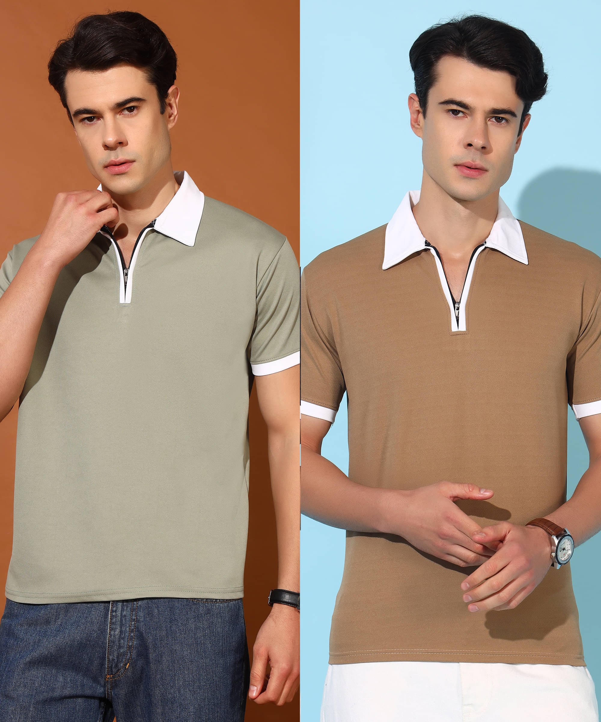 Quin Fletcher Men Polyester Regular Fit Solid Polo T Shirt ( Multicolor ) Quin Fletcher Men Polyester Regular Fit Solid Polo T Shirt ( Multicolor )