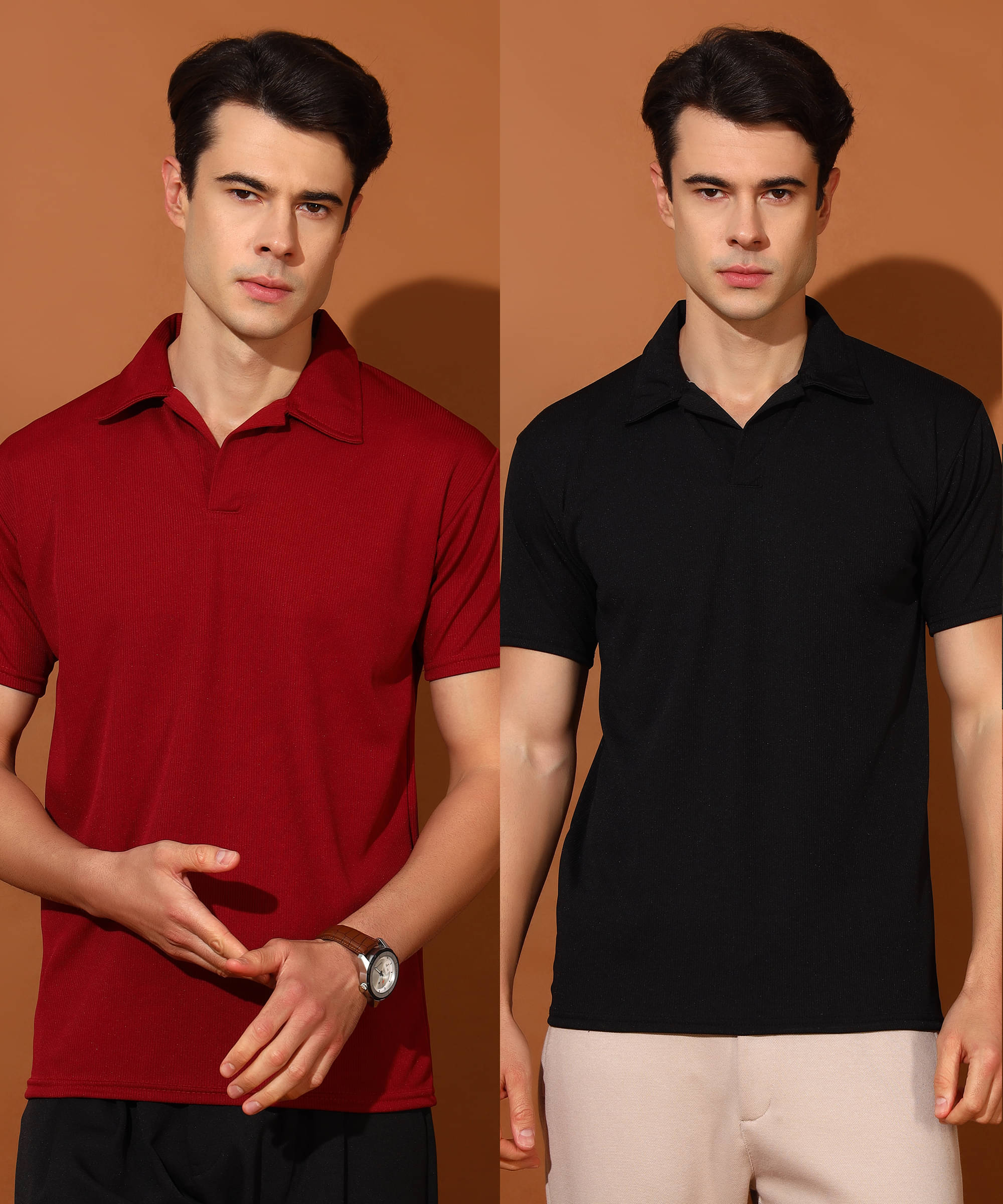     			Quin Fletcher Men Polyester Regular Fit Solid Polo T Shirt ( Multicolor )
