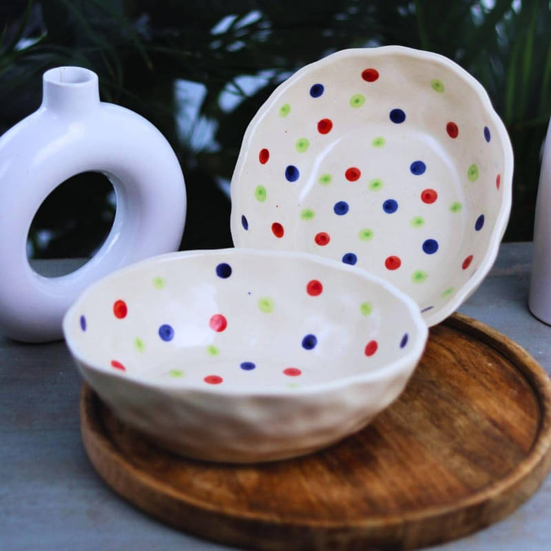     			Rare Planet Ceramic Soup Bowl 17 cm ( Set of 2 ) Multi Color