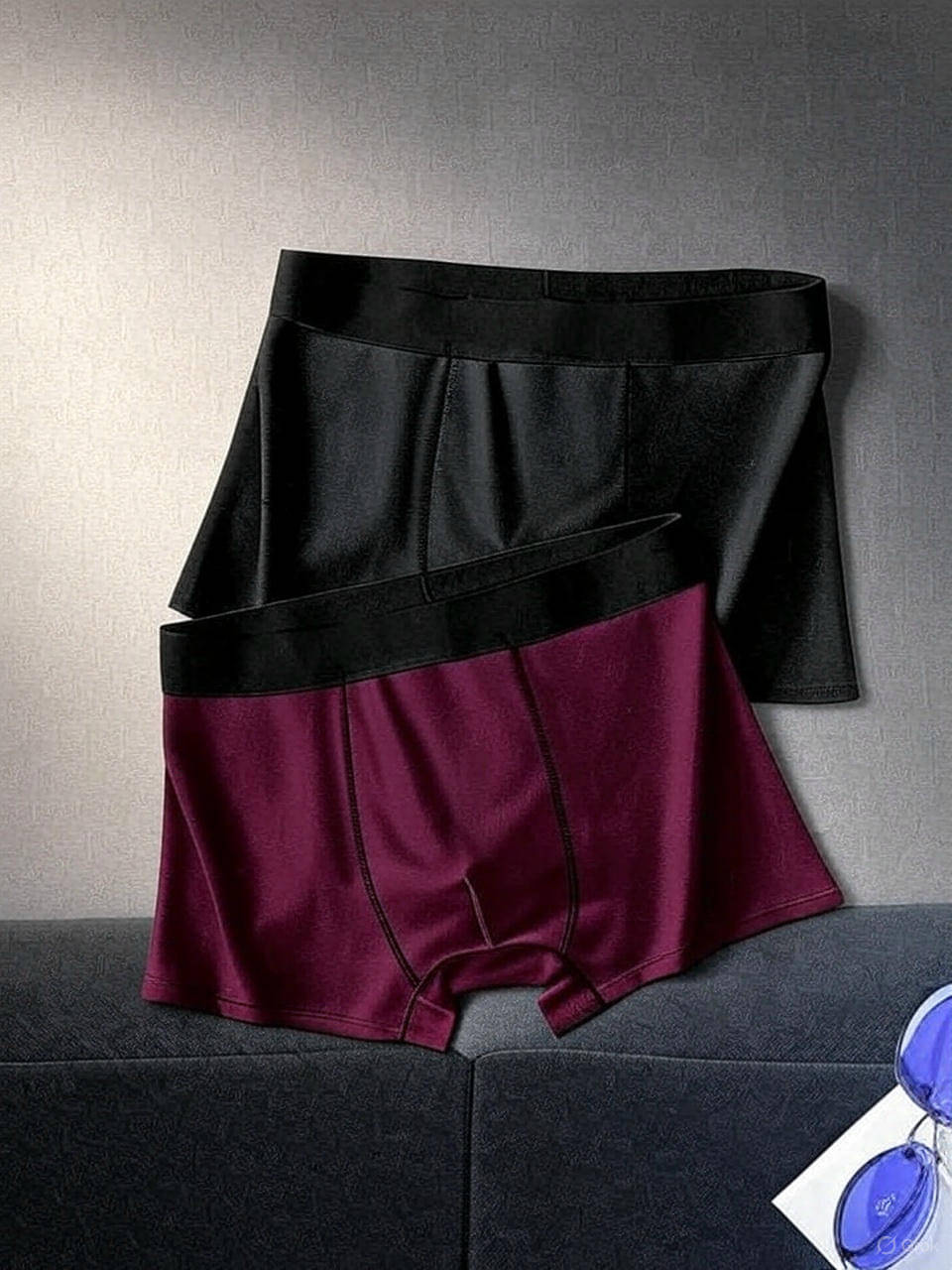 TEHSVA Pack of 2 Nylon Trunks For Men's ( Maroon )     			TEHSVA Pack of 2 Nylon Trunks For Men's ( Maroon )