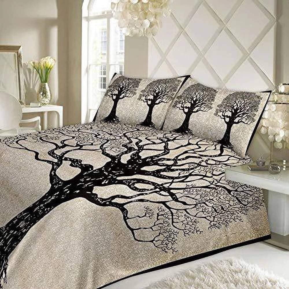 WAR TRADE Cotton 1 Double Bedsheet with 2 Pillow Covers ( Black ) WAR TRADE Cotton 1 Double Bedsheet with 2 Pillow Covers ( Black )