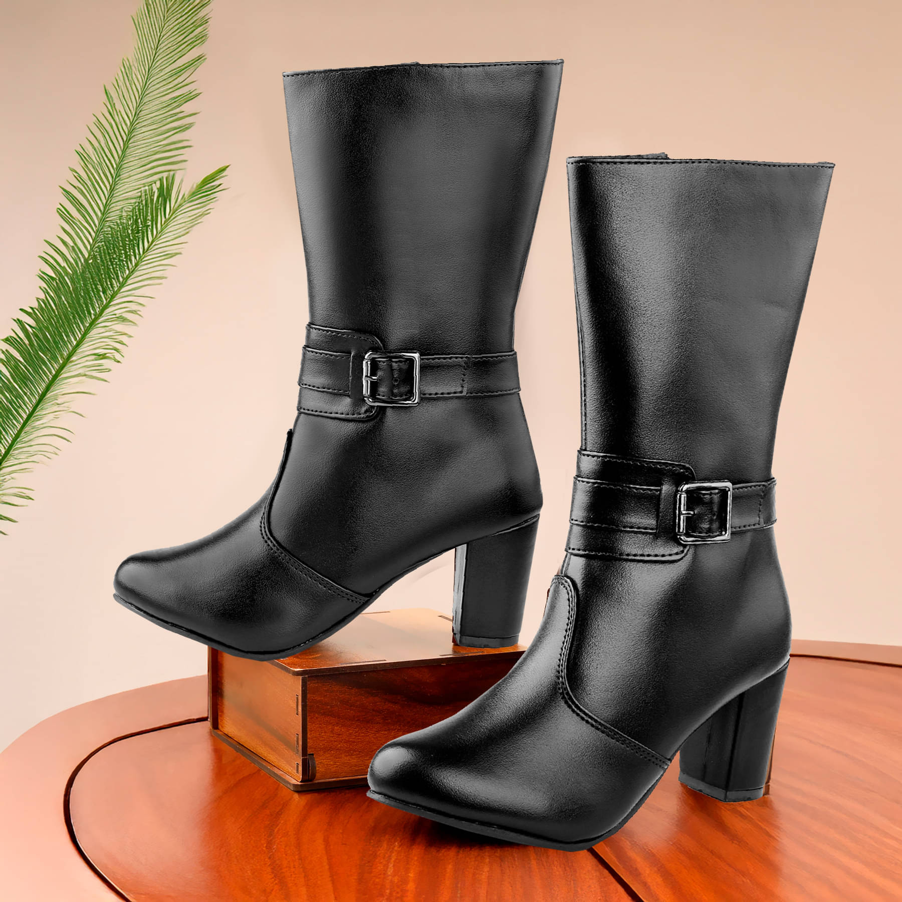 BXXY Black Women's Ankle Length Boots     			BXXY Black Women's Ankle Length Boots