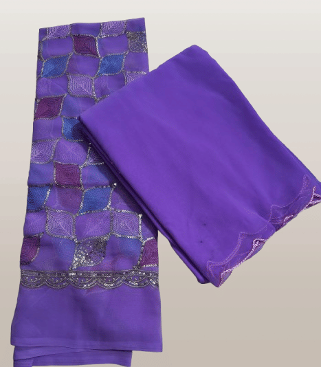     			GOPI SAREE Georgette Solid Saree With Unstitched Blouse Piece ( Lavender )
