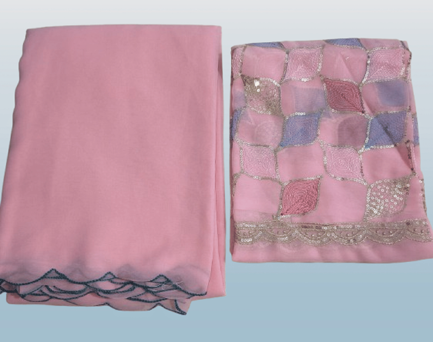     			GOPI SAREE Georgette Solid Saree With Unstitched Blouse Piece ( Pink )