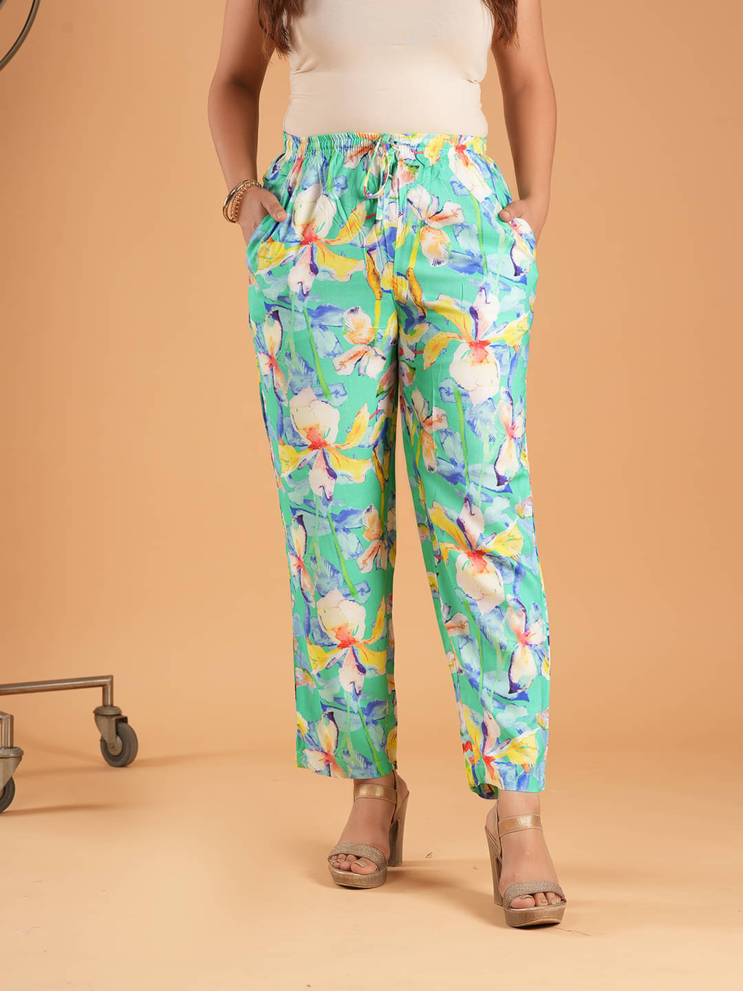     			STYLE SHOES Green Cotton Women's Nightwear Pyjama ( Pack of 1 )