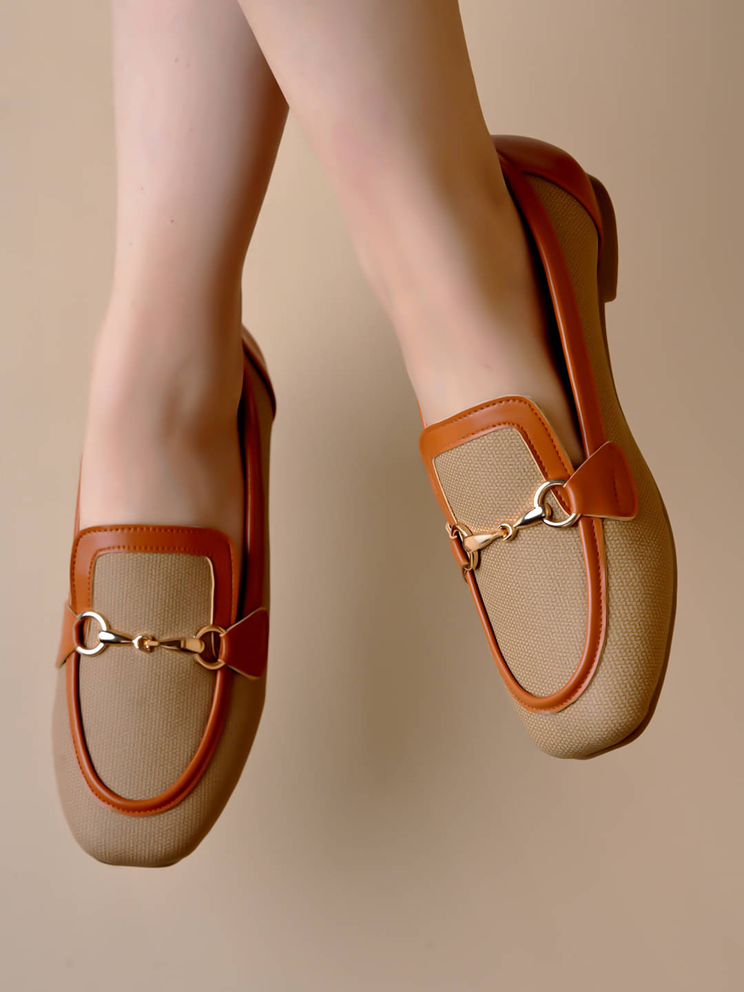     			Shoetopia Tan Women's Loafers