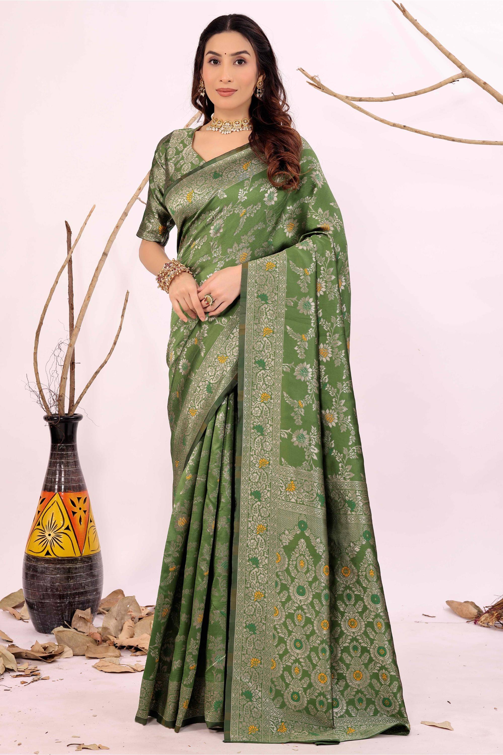 Suntex Silk Embellished Saree With Unstitched Blouse Piece ( Mint Green ) Suntex Silk Embellished Saree With Unstitched Blouse Piece ( Mint Green )