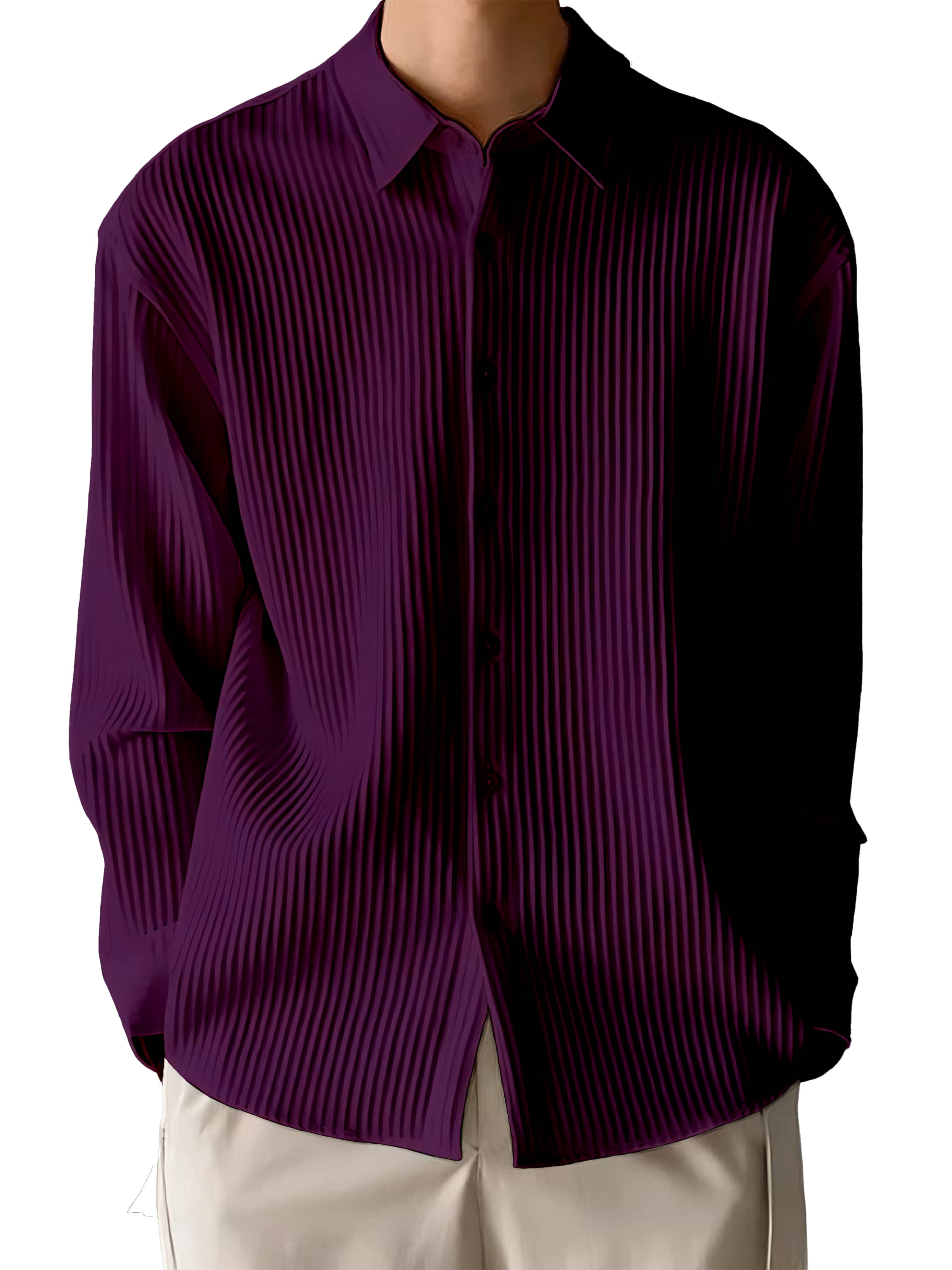 WEBRIC Corduroy Regular Fit Self Design Full Sleeves Men's Casual Shirt - Purple ( Pack of 1 ) WEBRIC Corduroy Regular Fit Self Design Full Sleeves Men's Casual Shirt - Purple ( Pack of 1 )