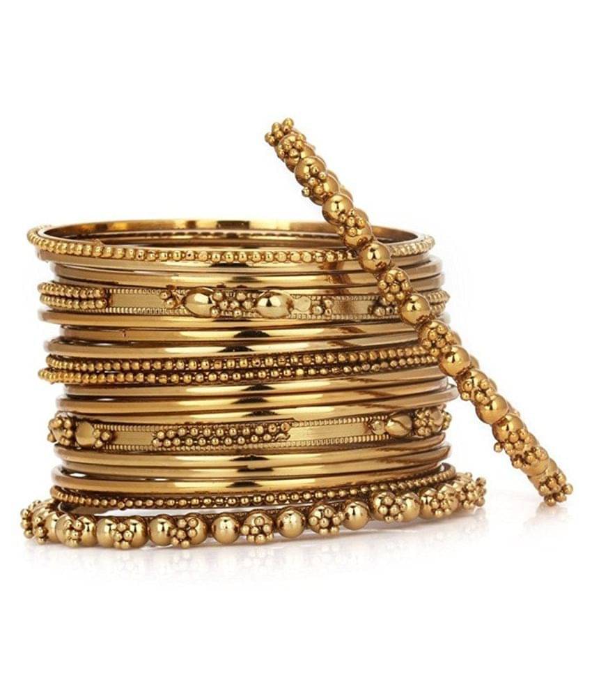     			YOUBELLA Gold Bangle Set ( Pack of 1 )