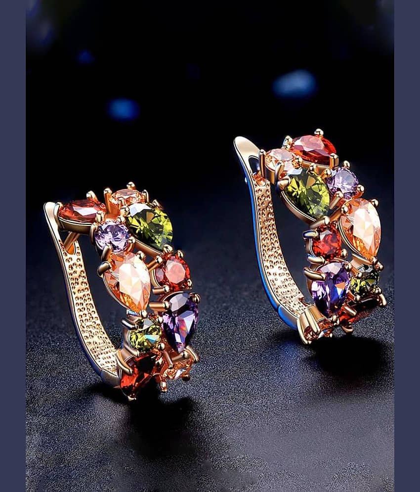 YOUBELLA Multi Color Stud Earrings ( Pack of 1 ) - Earrings | Buy online on ZillyBuy