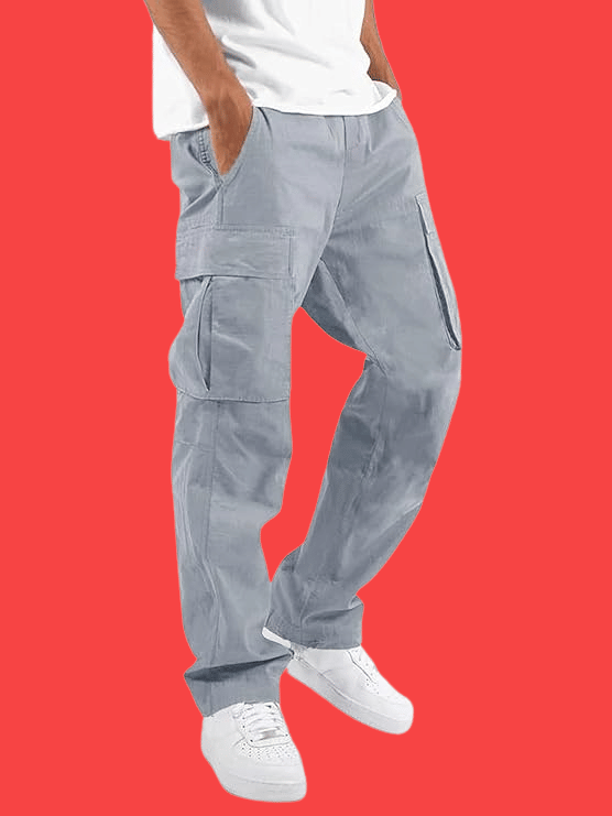     			ikigai Regular Flat Men's Cargos - Grey ( Pack of 1 )
