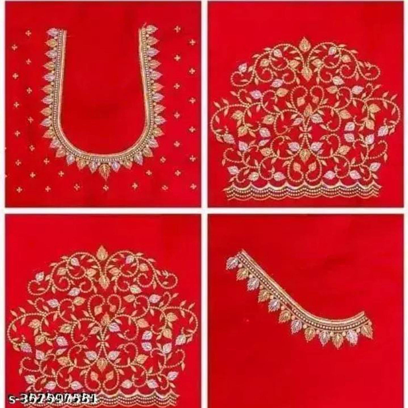     			krishna trends Red Unstitched Silk Blend Women's Blouse ( Pack of 1 )