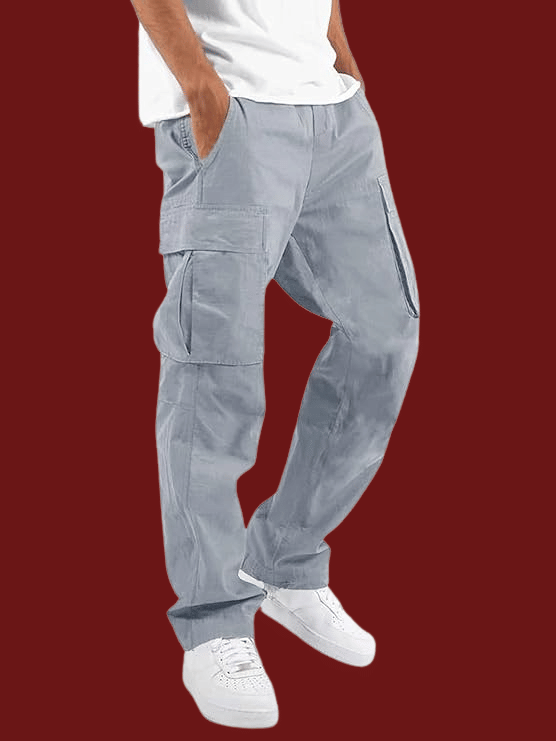     			micotti Regular Flat Men's Cargos - Grey ( Pack of 1 )