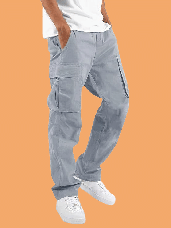     			micotti Regular Flat Men's Cargos - Grey ( Pack of 1 )