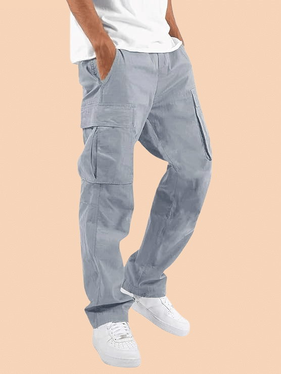     			micotti Regular Flat Men's Cargos - Grey ( Pack of 1 )