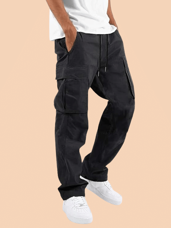     			micotti Regular Flat Men's Cargos - Black ( Pack of 1 )