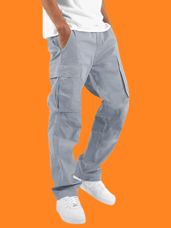     			micotti Regular Flat Men's Cargos - Grey ( Pack of 1 )