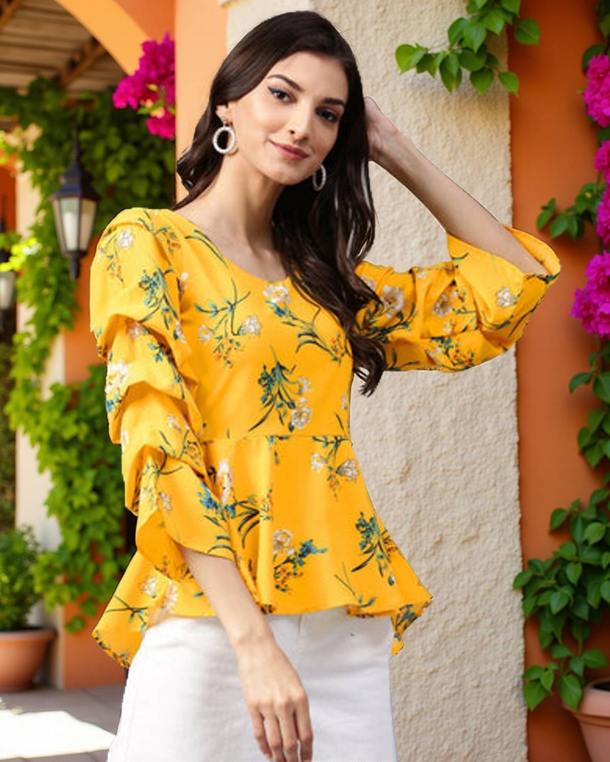 Zima Leto Women's Polyester Regular Top ( Yellow ) Zima Leto Women's Polyester Regular Top ( Yellow )