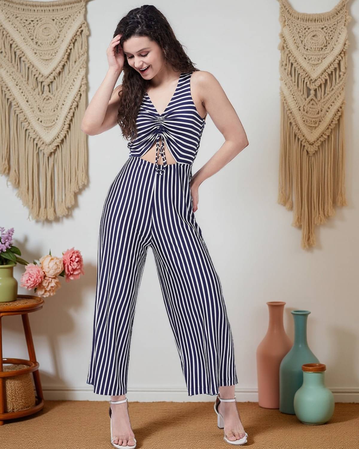    			Zima Leto - Blue Polyester Regular Fit Women's Jumpsuit ( Pack of 1 )