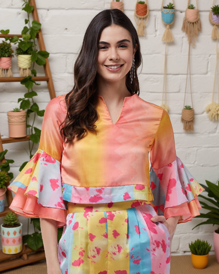 Zima Leto Women's Polyester Regular Top ( Multicolor ) Zima Leto Women's Polyester Regular Top ( Multicolor )