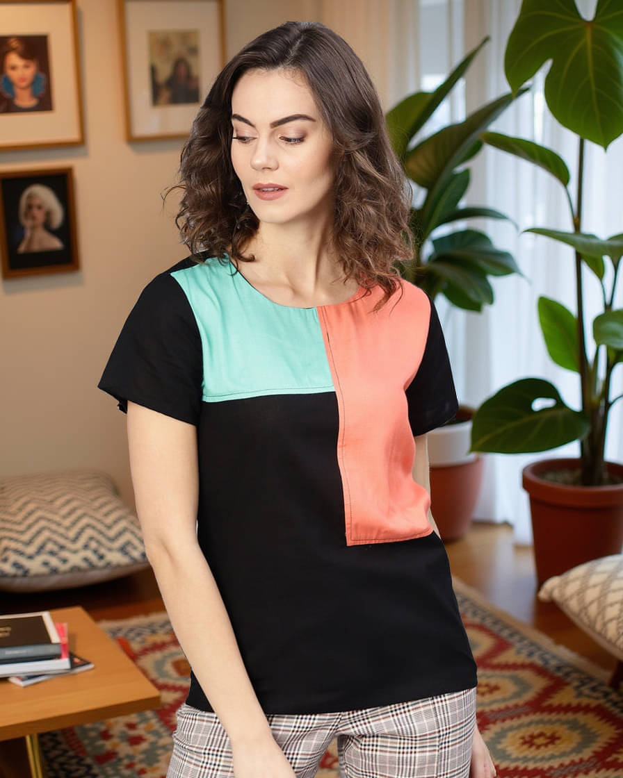 Pannkh Viscose Regular Tops - Green Single Pannkh Viscose Regular Tops - Green Single