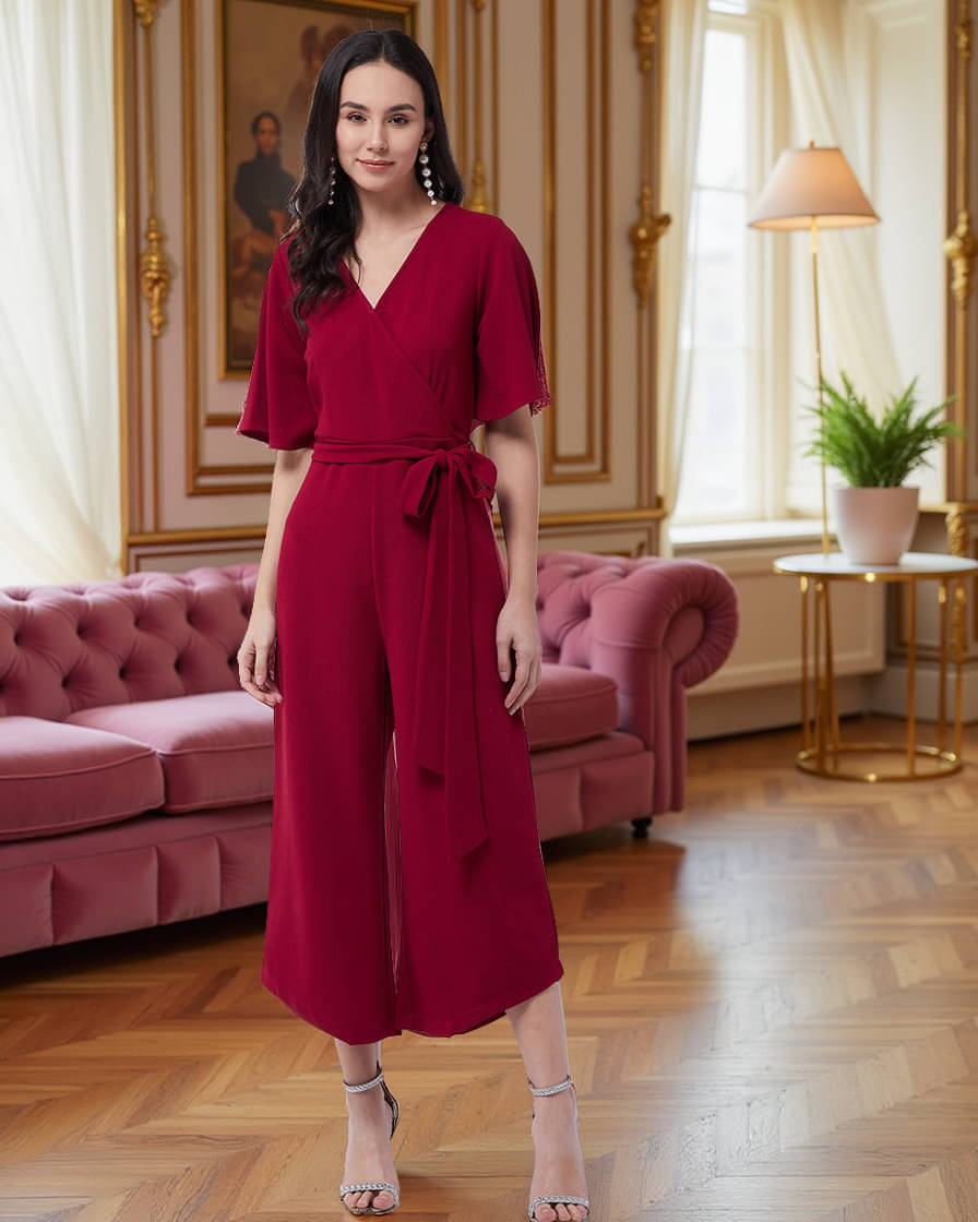    			Zima Leto - Maroon Polyester Regular Fit Women's Jumpsuit ( Pack of 1 )