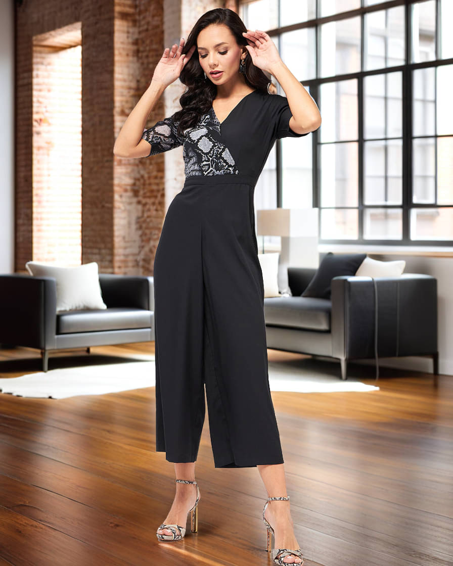 Zima Leto - Black Polyester Regular Fit Women's Jumpsuit ( Pack of 1 ) Zima Leto - Black Polyester Regular Fit Women's Jumpsuit ( Pack of 1 )