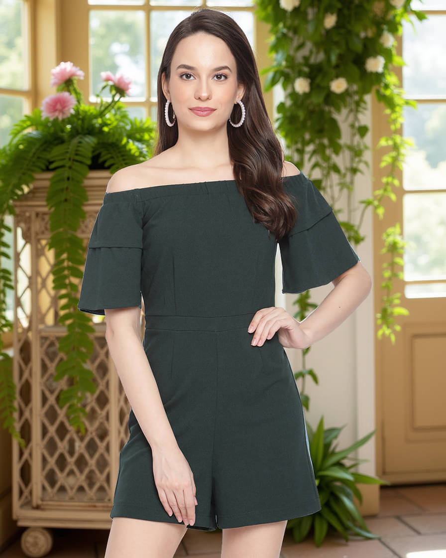     			Zima Leto - Green Polyester Regular Fit Women's Jumpsuit ( Pack of 1 )