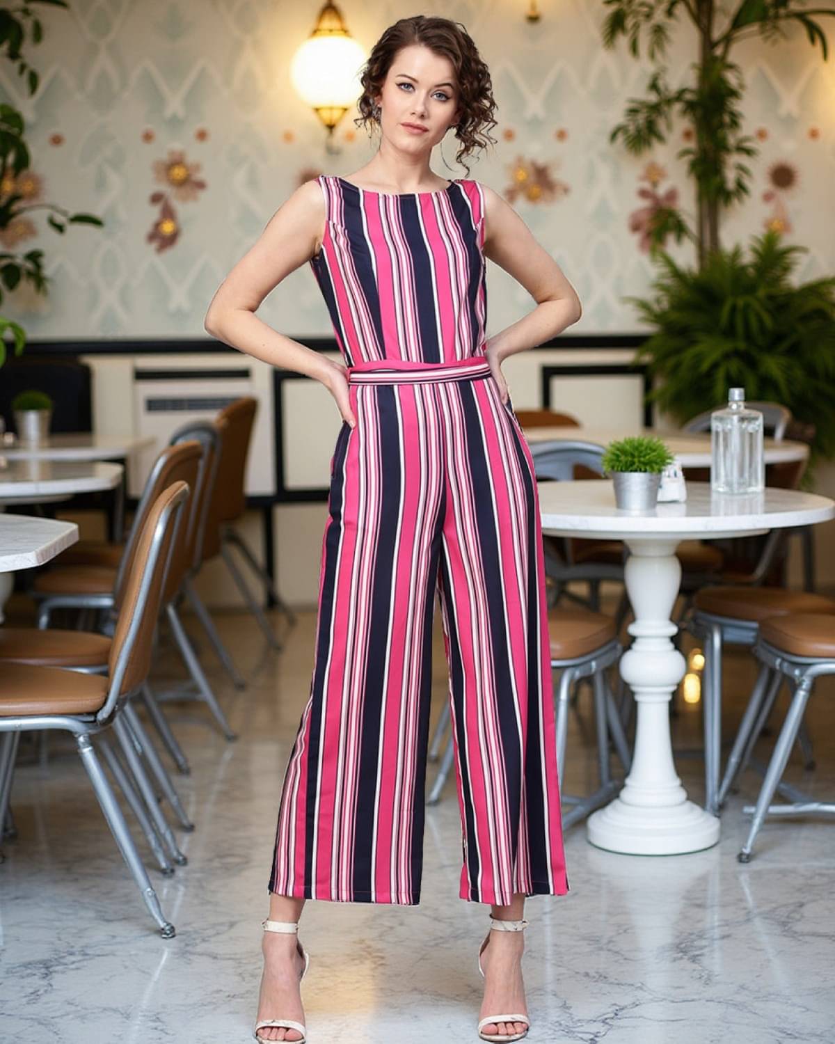     			Zima Leto Multi Color Polyester Jumpsuit - Single