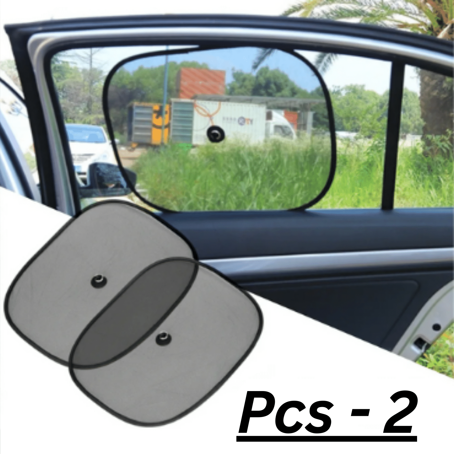     			Aksmit Set-2 Premium car Side Window Sun Shades with Extra Sticking Power, Chipkoo pro Series, Universal for All Cars, Extra Strong Adhesive is Must Try