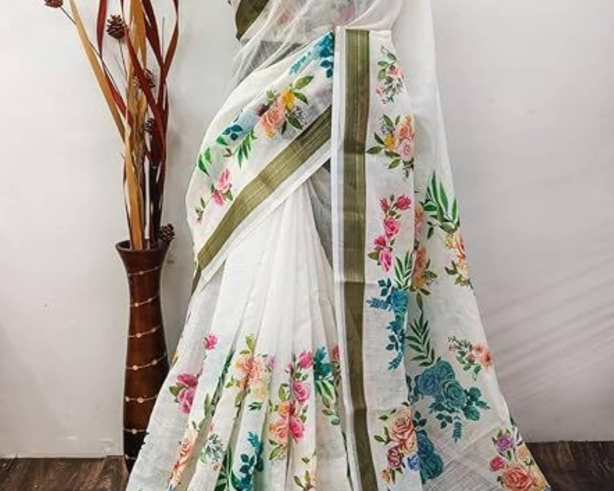 Ambe Creation Cotton Blend Printed Saree With Unstitched Blouse Piece ( Multicolor ) Ambe Creation Cotton Blend Printed Saree With Unstitched Blouse Piece ( Multicolor )