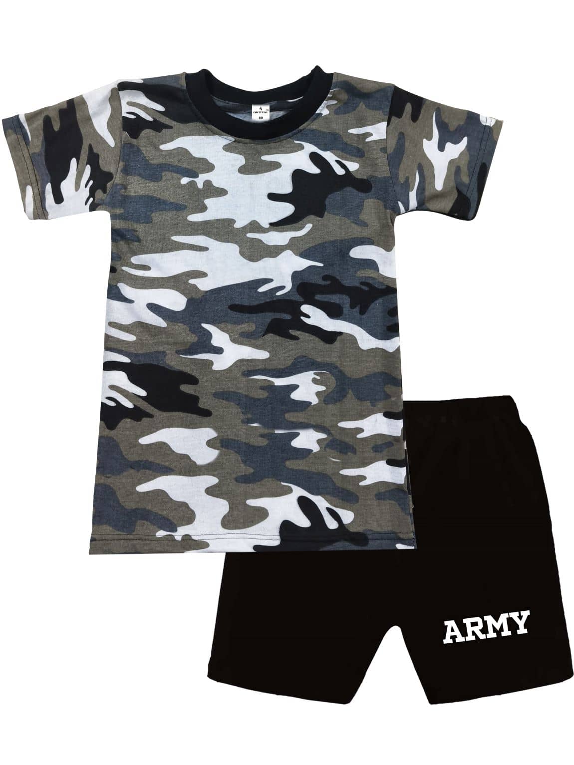 COOLTEES4U Pack of 1 Unisex Cotton T-Shirt & Shorts Set ( Multicolor )