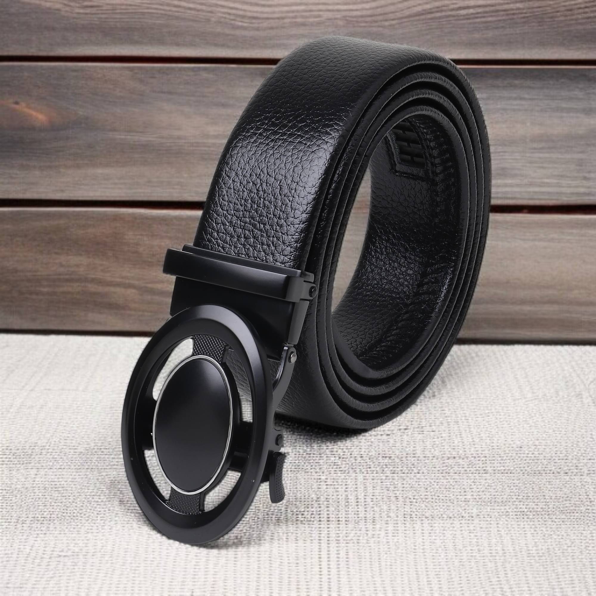     			Loopa - Black Synthetic Men's Formal Belt ( Pack of 1 )