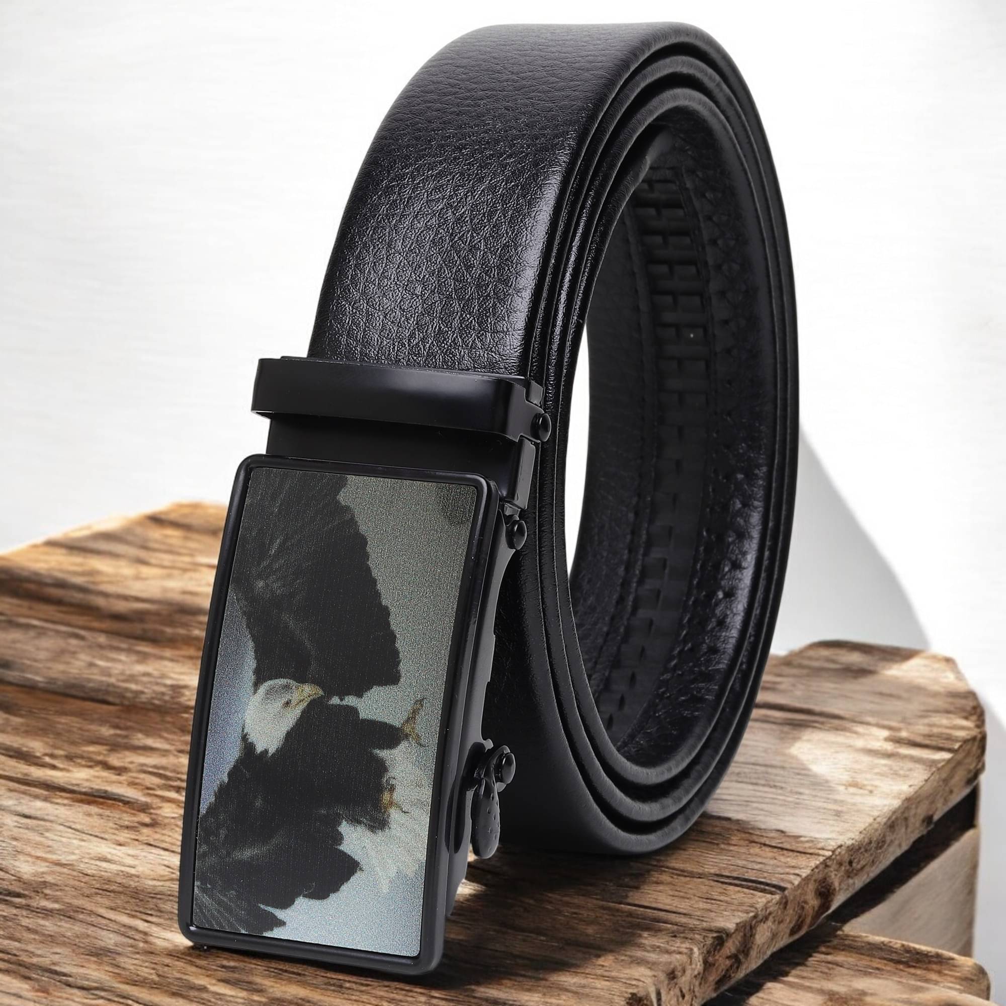     			Loopa - Black Synthetic Men's Formal Belt ( Pack of 1 )