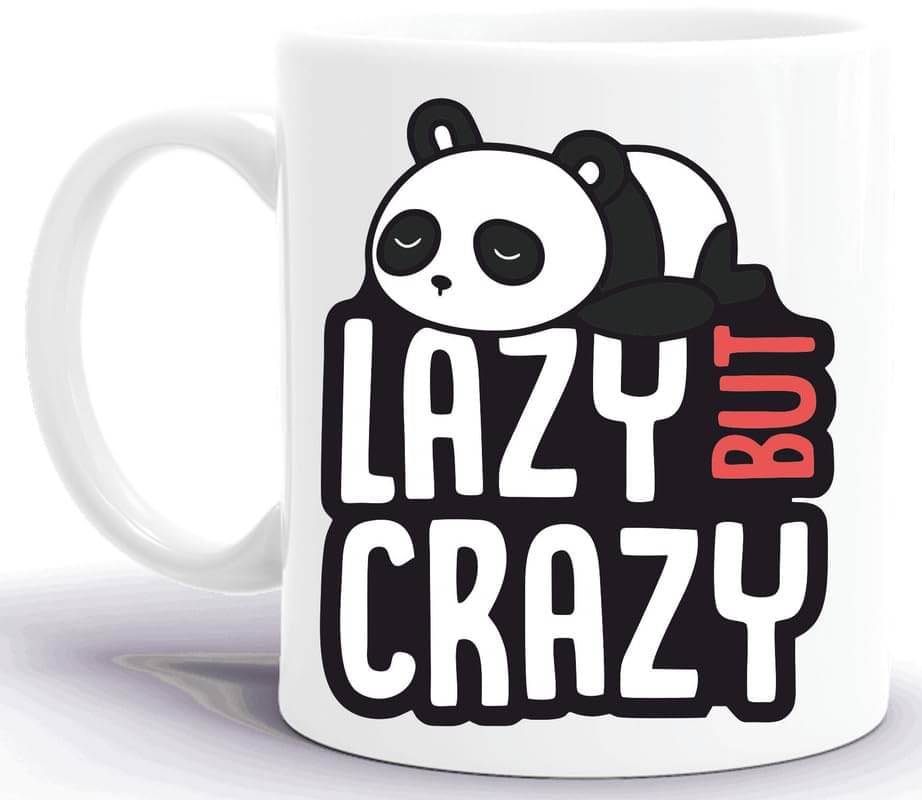     			Maddock MD-lazy but crazy Ceramic Coffee Mug 350 mL ( Pack of 1 )