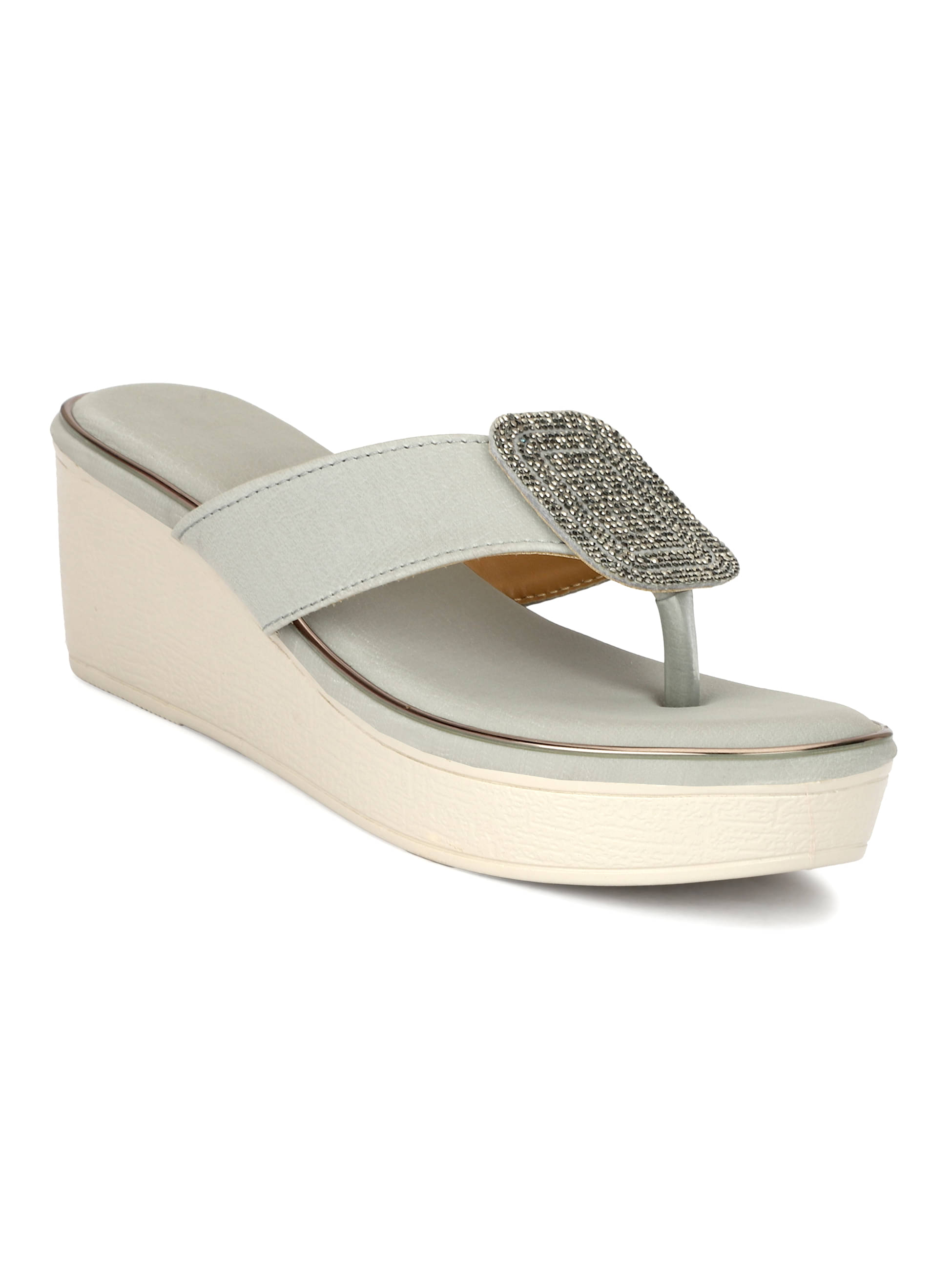     			Rimezs Gray Women's Slip On Heels