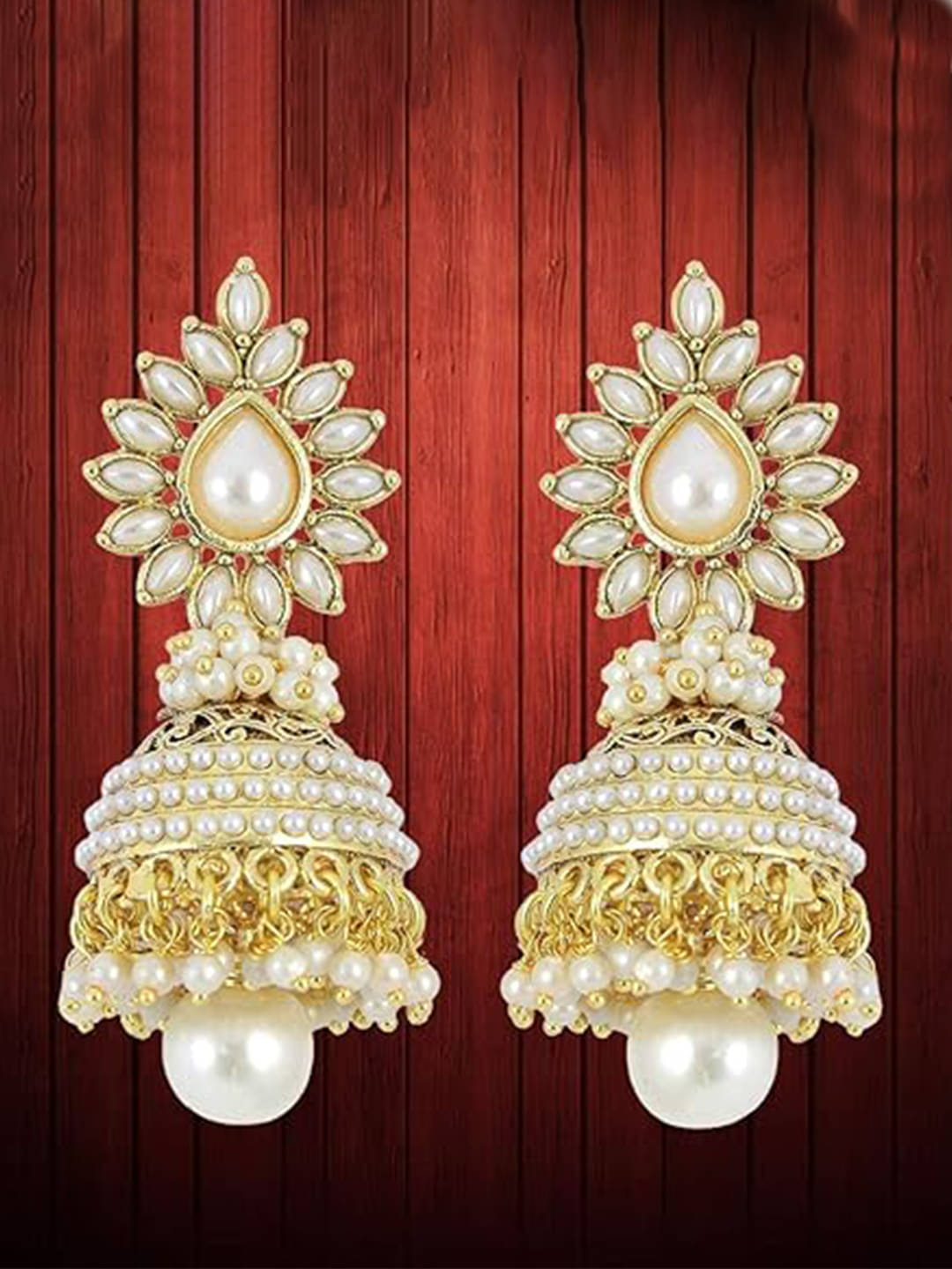     			YOUBELLA Golden Jhumki Earrings ( Pack of 1 )
