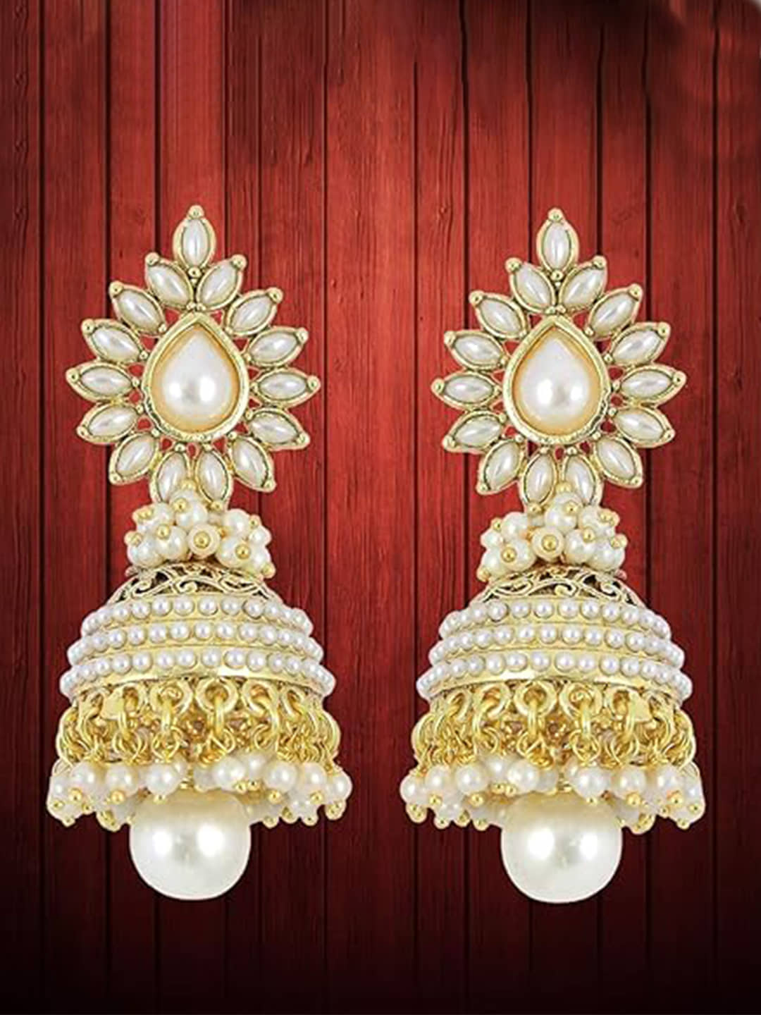 YOUBELLA Golden Jhumki Earrings ( Pack of 1 ) - Earrings | Buy online on ZillyBuy