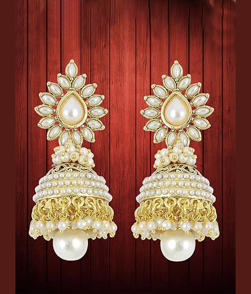 YOUBELLA Golden Jhumki Earrings ( Pack of 1 ) - Earrings | Buy online on ZillyBuy